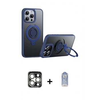 MARSİLYAN™- iPhone 15 Pro Max Kılıf Zirve Çizgi Prime - Siyah Joko Magic 5D Cam + PVD Metal Kamera Lens - GS