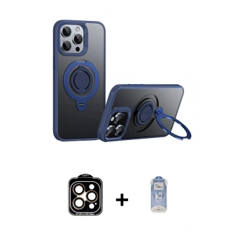 MARSİLYAN™- iPhone 15 Pro Max Kılıf Zirve Çizgi Prime - Siyah Joko Magic 5D Cam + PVD Metal Kamera Lens - TU