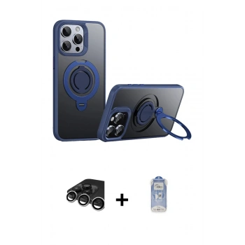 MARSİLYAN™- iPhone 15 Pro Max Kılıf Zirve Çizgi Prime - Siyah Joko Magic 5D Cam + Raze Metal Kamera Lens - GS