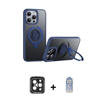 MARSİLYAN™- iPhone 15 Pro Max Kılıf Zirve Çizgi Prime - Siyah Joko Magic 5D Cam + PVD Metal Kamera Lens - SH