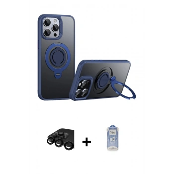 MARSİLYAN™- iPhone 15 Pro Max Kılıf Zirve Çizgi Prime - Siyah Joko Magic 5D Cam + Raze Metal Kamera Lens - SH