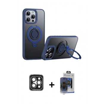 MARSİLYAN™- iPhone 15 Pro Max Kılıf Zirve Çizgi Prime - Siyah Vanessa Magic Cam + PVD Metal Kamera Lens - GI
