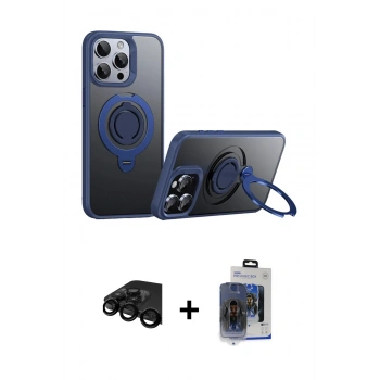 MARSİLYAN™- iPhone 15 Pro Max Kılıf Zirve Çizgi Prime - Siyah Vanessa Magic Cam + Raze Metal Kamera Lens - SH