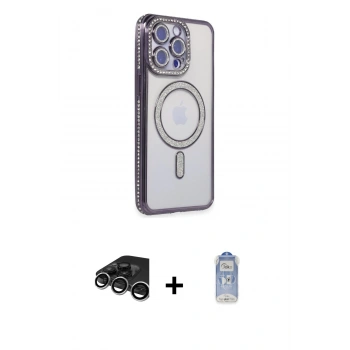 MARSİLYAN™- iPhone 15 Pro Max Kılıf Zirve Doku Prime - Siyah Joko Magic 5D Cam + Raze Metal Kamera Lens - GS