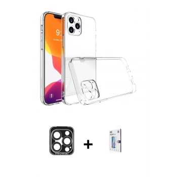 MARSİLYAN™- iPhone 15 Pro Max Kılıf Zirve Doku - Siyah Bilvis 0.18mm Plus Cam Ekran Koruyucu + PVD Metal Kamera Lens - LT