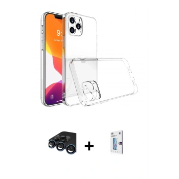 MARSİLYAN™- iPhone 15 Pro Max Kılıf Zirve Doku - Siyah Bilvis 0.18mm Plus Cam Ekran Koruyucu + Raze Metal Kamera Lens - LT