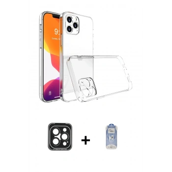 MARSİLYAN™- iPhone 15 Pro Max Kılıf Zirve Doku - Siyah Joko Magic 5D Cam + PVD Metal Kamera Lens - SH