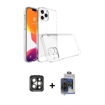 MARSİLYAN™- iPhone 15 Pro Max Kılıf Zirve Doku - Siyah Vanessa Magic Cam + PVD Metal Kamera Lens - GI