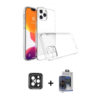 MARSİLYAN™- iPhone 15 Pro Max Kılıf Zirve Doku - Siyah Vanessa Magic Cam + PVD Metal Kamera Lens - SH