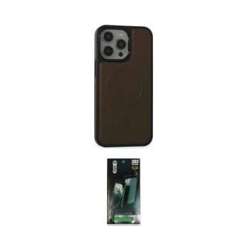 MARSİLYAN™- iPhone 15 Pro Max Kılıf Zirve Işık Serisi - Siyah 360 Mat Full Body Arka Koruyucu