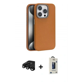 MARSİLYAN™- iPhone 15 Pro Max Kılıf Zirve Modern Prime - Siyah Bilvis Hayalet Cam Ekran Koruyucu + Raze Metal Kamera Lens - SH