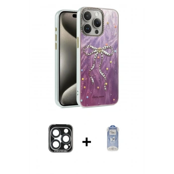 MARSİLYAN™- iPhone 15 Pro Max Kılıf Zirve Modern Prime - Siyah Joko Magic 5D Cam + PVD Metal Kamera Lens - LT