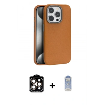 MARSİLYAN™- iPhone 15 Pro Max Kılıf Zirve Modern Prime - Siyah Joko Magic 5D Cam + PVD Metal Kamera Lens - TU