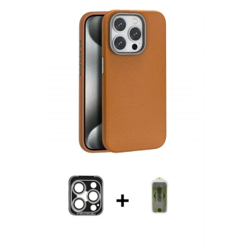MARSİLYAN™- iPhone 15 Pro Max Kılıf Zirve Modern Prime - Siyah Joko Magic 5D Hayalet Cam + PVD Metal Kamera Lens - GS