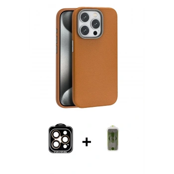 MARSİLYAN™- iPhone 15 Pro Max Kılıf Zirve Modern Prime - Siyah Joko Magic 5D Hayalet Cam + PVD Metal Kamera Lens - TU