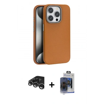 MARSİLYAN™- iPhone 15 Pro Max Kılıf Zirve Modern Prime - Siyah Vanessa Magic Cam + Raze Metal Kamera Lens - GS