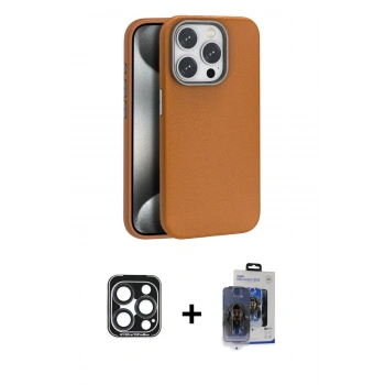 MARSİLYAN™- iPhone 15 Pro Max Kılıf Zirve Modern Prime - Siyah Vanessa Magic Cam + PVD Metal Kamera Lens - LT