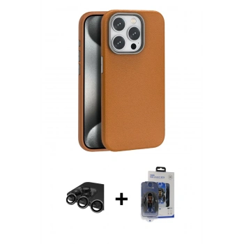 MARSİLYAN™- iPhone 15 Pro Max Kılıf Zirve Modern Prime - Siyah Vanessa Magic Cam + Raze Metal Kamera Lens - TMGI