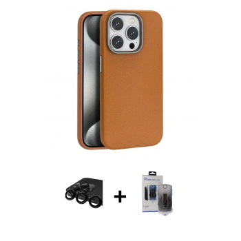 MARSİLYAN™- iPhone 15 Pro Max Kılıf Zirve Modern Prime - Siyah Vanessa Magic Hayalet Cam + Raze Metal Kamera Lens - SH