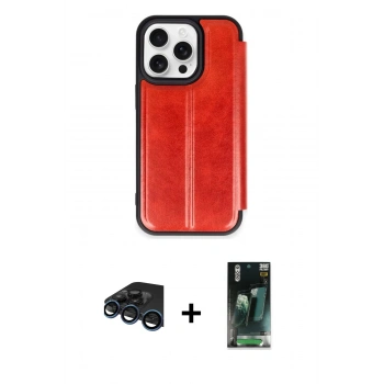 MARSİLYAN™- iPhone 15 Pro Max Kılıf Zirve Yansıma Serisi - Şeffaf 360 Full Body Arka Koruyucu + Raze Metal Kamera Lens - LT