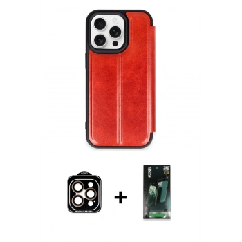 MARSİLYAN™- iPhone 15 Pro Max Kılıf Zirve Yansıma Serisi - Şeffaf 360 Full Body Arka Koruyucu + PVD Metal Kamera Lens - TU