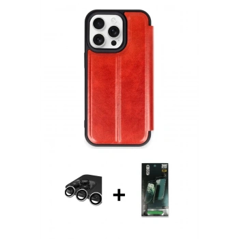 MARSİLYAN™- iPhone 15 Pro Max Kılıf Zirve Yansıma Serisi - Siyah 360 Mat Full Body Arka Koruyucu + Raze Metal Kamera Lens - GS