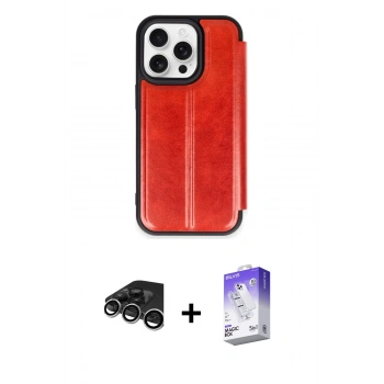 MARSİLYAN™- iPhone 15 Pro Max Kılıf Zirve Yansıma Serisi - Siyah Bilvis 5in1 3D Magic Cam Ekran Koruyucu + Raze Metal Kamera Lens - GS