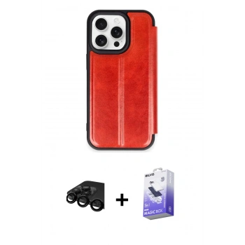 MARSİLYAN™- iPhone 15 Pro Max Kılıf Zirve Yansıma Serisi - Siyah Bilvis 5in1 5D Magic Hayalet Cam Ekran Koruyucu + Raze Metal Kamera Lens - SH