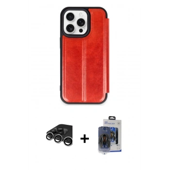 MARSİLYAN™- iPhone 15 Pro Max Kılıf Zirve Yansıma Serisi - Siyah Vanessa Magic Cam + Raze Metal Kamera Lens - GS