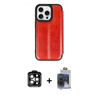 MARSİLYAN™- iPhone 15 Pro Max Kılıf Zirve Yansıma Serisi - Siyah Vanessa Magic Cam + PVD Metal Kamera Lens - TU