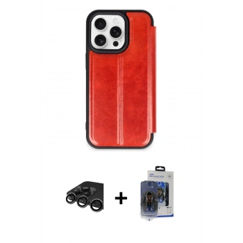 MARSİLYAN™- iPhone 15 Pro Max Kılıf Zirve Yansıma Serisi - Siyah Vanessa Magic Cam + Raze Metal Kamera Lens - TMGI