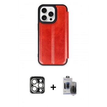 MARSİLYAN™- iPhone 15 Pro Max Kılıf Zirve Yansıma Serisi - Siyah Vanessa Magic Hayalet Cam + PVD Metal Kamera Lens - GS
