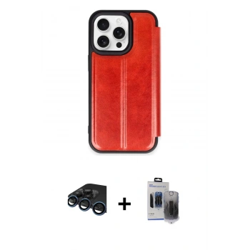 MARSİLYAN™- iPhone 15 Pro Max Kılıf Zirve Yansıma Serisi - Siyah Vanessa Magic Hayalet Cam + Raze Metal Kamera Lens - LT
