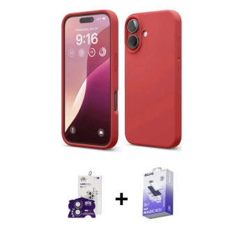 MARSİLYAN™- iPhone 16 Kılıf Ahenk Serisi - Siyah Bilvis 5in1 5D Magic Hayalet Cam Ekran Koruyucu + Bilvis Titan Kamera Lens - YL