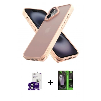 MARSİLYAN™- iPhone 16 Kılıf Atlas Form - Şeffaf 360 Full Body Arka Koruyucu + Bilvis Titan Kamera Lens - SH