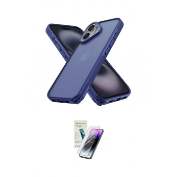 MARSİLYAN™- iPhone 16 Kılıf Atlas Form - Şeffaf Pasifik Cam Ekran Koruyucu