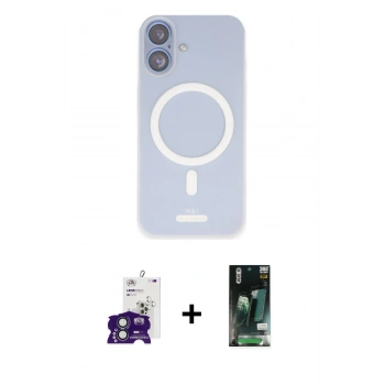 MARSİLYAN™- iPhone 16 Kılıf Çekirdek Klasik - Siyah 360 Mat Full Body Arka Koruyucu + Bilvis Titan Kamera Lens - YL
