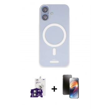 MARSİLYAN™- iPhone 16 Kılıf Çekirdek Klasik - Siyah 3D Antistatik Mat Seramik Nano Ekran Koruyucu + Bilvis Titan Kamera Lens - YL