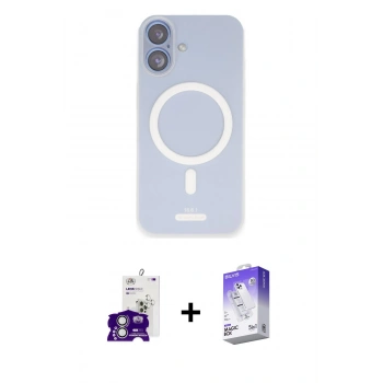 MARSİLYAN™- iPhone 16 Kılıf Çekirdek Klasik - Siyah Bilvis 5in1 3D Magic Cam Ekran Koruyucu + Bilvis Titan Kamera Lens - GS