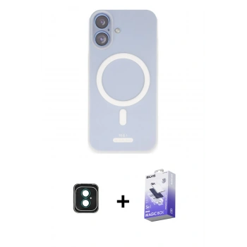 MARSİLYAN™- iPhone 16 Kılıf Çekirdek Klasik - Siyah Bilvis 5in1 5D Magic Hayalet Cam Ekran Koruyucu + PVD Metal Kamera Lens - YL