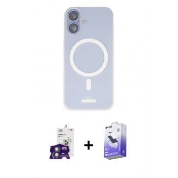 MARSİLYAN™- iPhone 16 Kılıf Çekirdek Klasik - Siyah Bilvis 5in1 5D Magic Hayalet Cam Ekran Koruyucu + Bilvis Titan Kamera Lens - YL