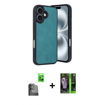 MARSİLYAN™- iPhone 16 Kılıf Kıvılcım Işık Serisi - Şeffaf 360 Full Body Arka Koruyucu + Raze Metal Kamera Lens - SH