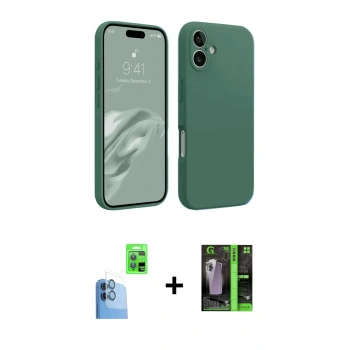 MARSİLYAN™- iPhone 16 Kılıf Kozmos Yansıma Özel Seri - Şeffaf 360 Full Body Arka Koruyucu + Raze Metal Kamera Lens - LT