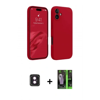 MARSİLYAN™- iPhone 16 Kılıf Kozmos Yansıma Özel Seri - Şeffaf 360 Full Body Arka Koruyucu + PVD Metal Kamera Lens - PE