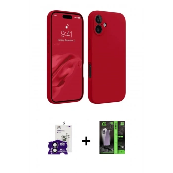 MARSİLYAN™- iPhone 16 Kılıf Kozmos Yansıma Özel Seri - Şeffaf 360 Full Body Arka Koruyucu + Bilvis Titan Kamera Lens - SH