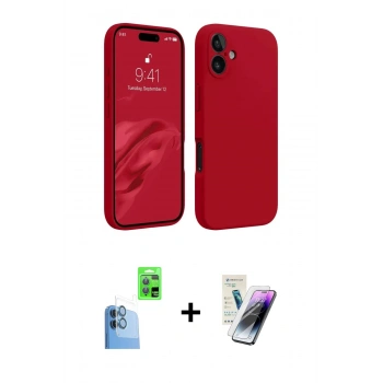 MARSİLYAN™- iPhone 16 Kılıf Kozmos Yansıma Özel Seri - Şeffaf Pasifik Cam Ekran Koruyucu + Raze Metal Kamera Lens - LT