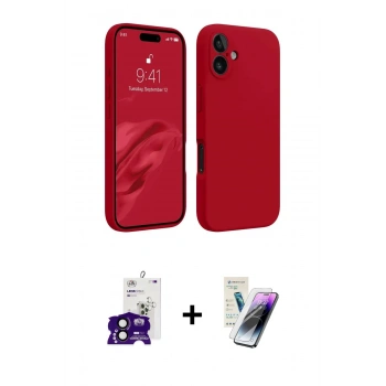 MARSİLYAN™- iPhone 16 Kılıf Kozmos Yansıma Özel Seri - Şeffaf Pasifik Cam Ekran Koruyucu + Bilvis Titan Kamera Lens - SH