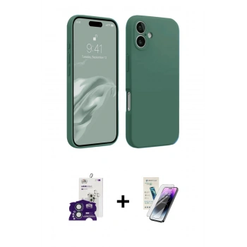 MARSİLYAN™- iPhone 16 Kılıf Kozmos Yansıma Özel Seri - Şeffaf Pasifik Cam Ekran Koruyucu + Bilvis Titan Kamera Lens - YL