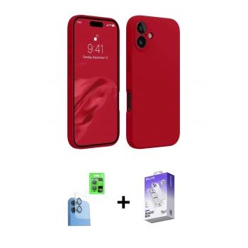 MARSİLYAN™- iPhone 16 Kılıf Kozmos Yansıma Özel Seri - Siyah Bilvis 5in1 3D Magic Cam Ekran Koruyucu + Raze Metal Kamera Lens - LT
