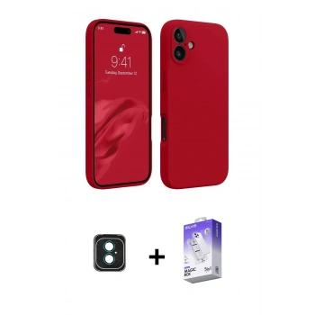 MARSİLYAN™- iPhone 16 Kılıf Kozmos Yansıma Özel Seri - Siyah Bilvis 5in1 3D Magic Cam Ekran Koruyucu + PVD Metal Kamera Lens - YL